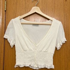 Urban Outfitters white detailed tee